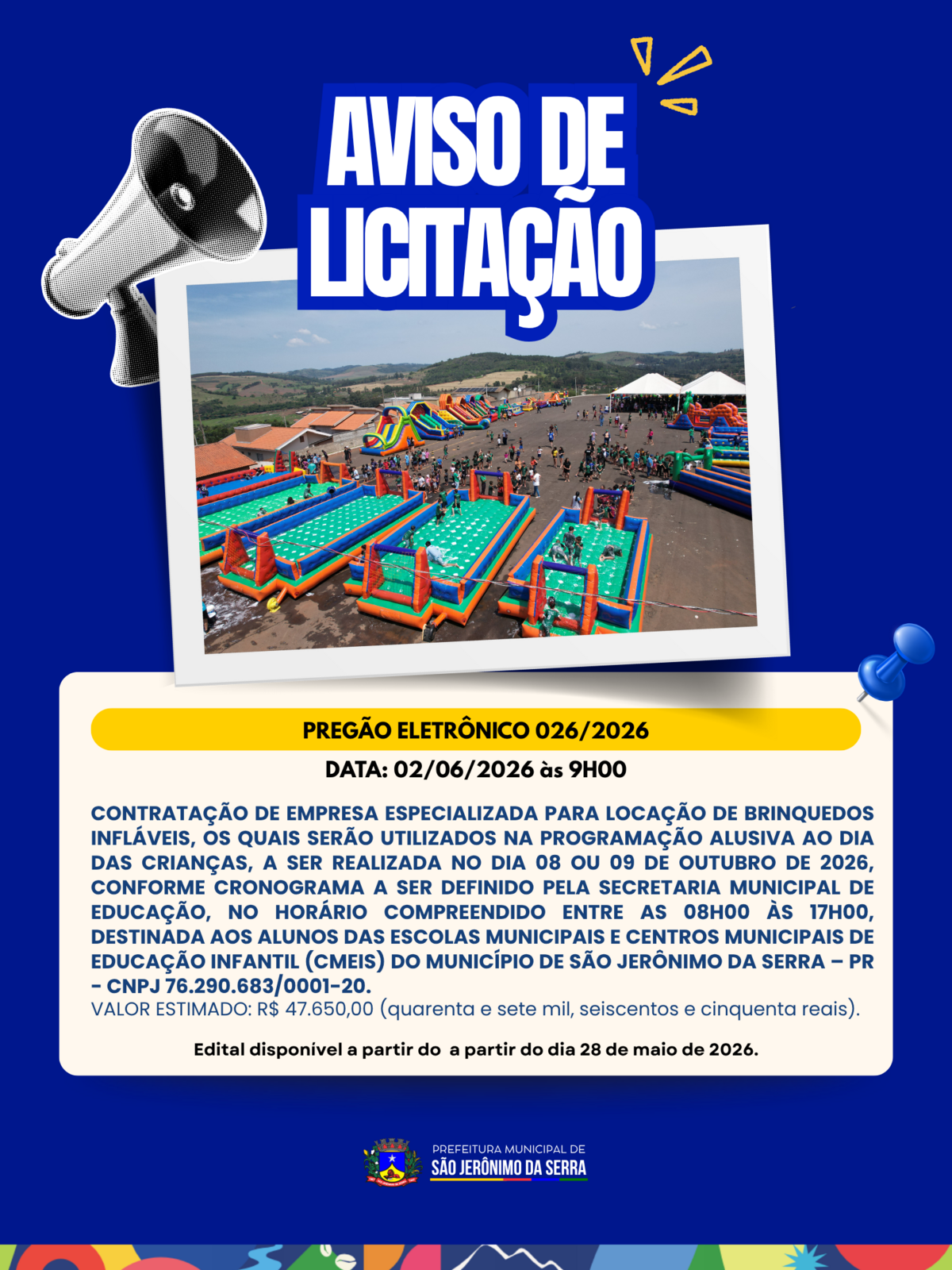 AVISO DE LICITAÇÃO! 📣 DISPENSA DE LICITAÇÃO ELETRÔNICA 026/2026