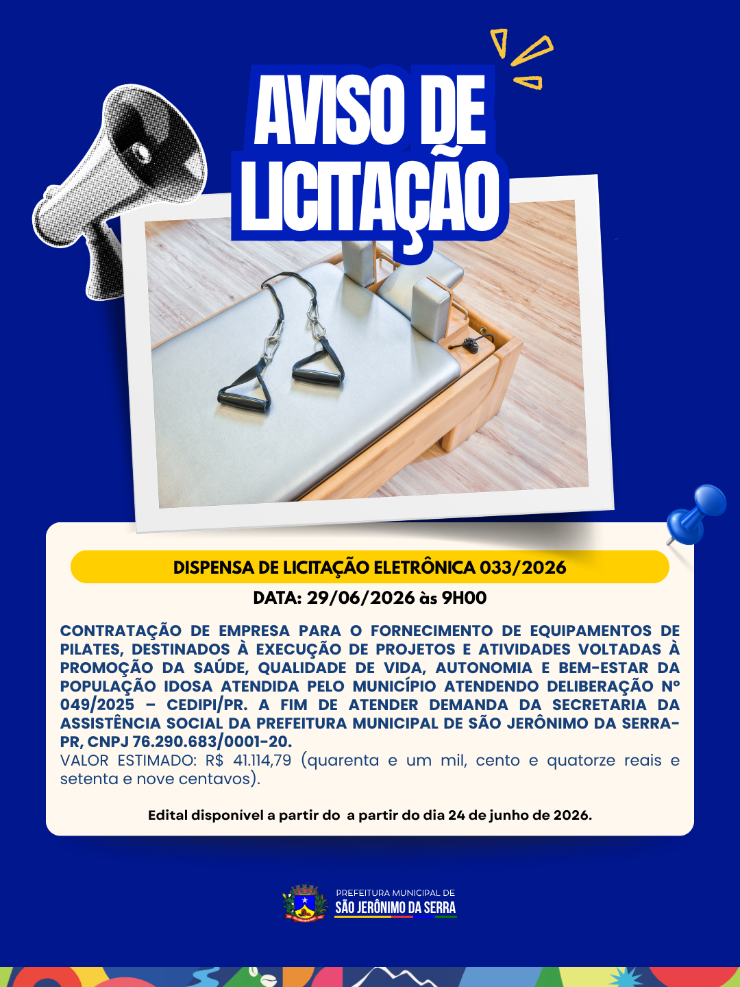 AVISO DE LICITAÇÃO! 📣 DISPENSA DE LICITAÇÃO ELETRÔNICA 033/2026